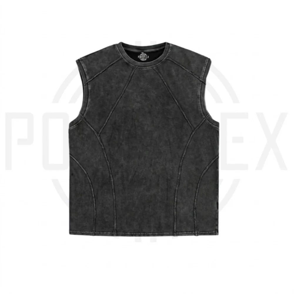Trimmed Acid Wash Tank Top view 3